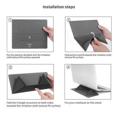 Магнитная подставка для ноутбука Nillkin Ascent Stand серый(8)