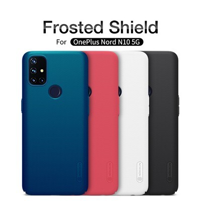 Пластиковый чехол с подставкой Nillkin Super Frosted Shield Синий для OnePlus Nord N10 5G(6)