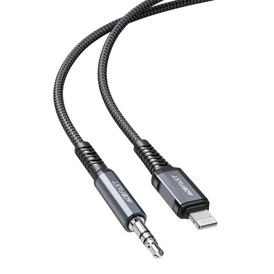 Аудио кабель Acefast C1-06 Lightning Male to 3.5mm Male Aluminum Alloy Audio Cable 1.2m (MFI Certificated)(1)