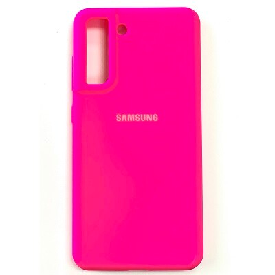 Силиконовый чехол Silicone Case ярко-розовый для Samsung Galaxy S21 FE(1)
