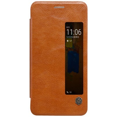 Кожаный чехол Nillkin Qin Leather Case Brown для Huawei Mate 9 Pro(1)