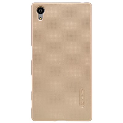 Пластиковый чехол с пленкой Nillkin Super Frosted Shield Gold для Sony Xperia Z5(1)