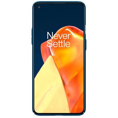 Пластиковый чехол с подставкой Nillkin Super Frosted Shield Синий для OnePlus 9R(2)
