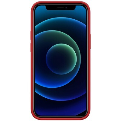 Силиконовая накладка с пластиной Magsafe Nillkin Flex Pure Pro Case Красная для Apple iPhone 12 mini(2)