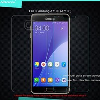 Противоударное защитное стекло с задней пленкой Nillkin Amazing H для Samsung A710F Galaxy A7 (2016)