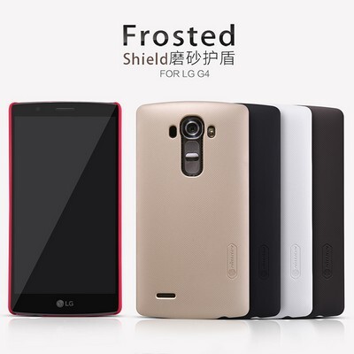 Пластиковый чехол с пленкой Nillkin Super Frosted Shield Red для LG G4(4)