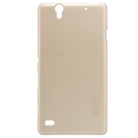 Пластиковый чехол с пленкой Nillkin Super Frosted Shield Gold для Sony Xperia C4
