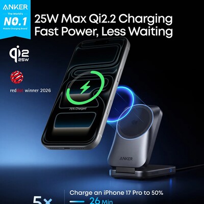 Беспроводная док-станция Anker Prime 3-in-1 Wireless Charging Station MagGo (B25N1)(3)