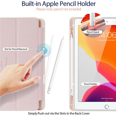 Чехол книжка DUX DUCIS Osom Series с креплением для стилуса светло-розовый для Apple iPad 10.2(6)