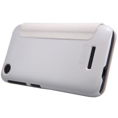 Полиуретановый чехол книга Nillkin Sparkle Case White для HTC Desire 320(3)