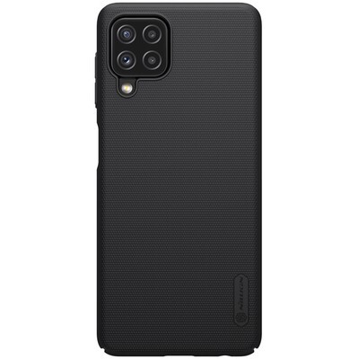 Пластиковый чехол с подставкой Nillkin Super Frosted Shield Черный для Samsung Galaxy M32(1)
