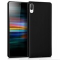 Силиконовый чехол TPU Matte Case 1mm черный для Sony Xperia L3(#1)