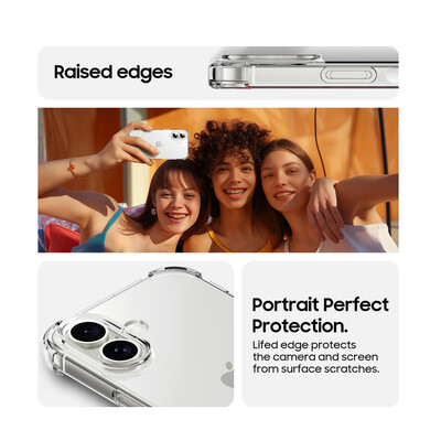 Противоударный чехол PC + TPU iPAKY Crystal Clear Series прозрачный для Apple iPhone 16(6)