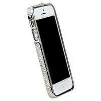 Металлический бампер со стразами Noeson Silver для Apple iPhone 5/5s/SE
