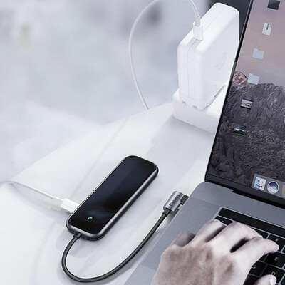 USB-концентратор Baseus Multi-functional Hub (CAHUB-EZ0G) USB-C to 4xUSB 3.0/PD (Deep Grey)(4)