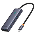 Хаб Baseus UltraJoy Series 6-Port HUB Docking Station Type-C to HDMI4K@60Hz*1+USB 3.0*4+PD*1 (B00052807813-01) серый(#1)