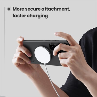 Пластиковый чехол с пластиной Magsafe Nillkin Super Frosted Shield Pro Magnetic Case черный  для Samsung Galaxy S26 Ultra(8)