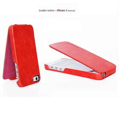 Кожаный чехол Borofone General Series Red для Apple iPhone 5/5s/SE(2)