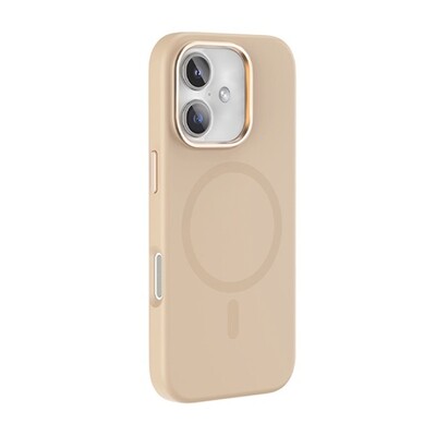 Силиконовый чехол Mutural Karen Series Liquid Silicone Magsafe Phone Case песочный для Apple iPhone 16(1)
