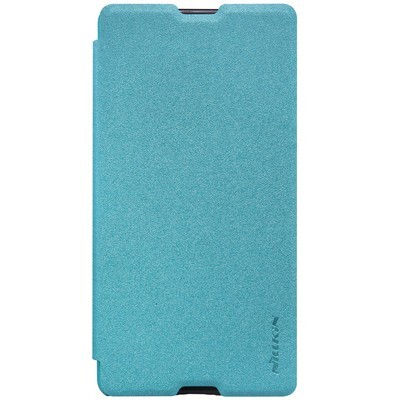 Полиуретановый чехол Nillkin Sparkle Leather Case Blue для Sony Xperia M5(1)