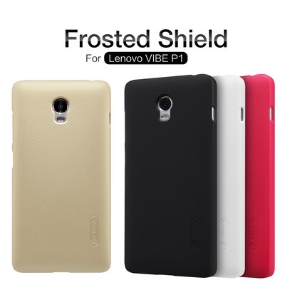 Пластиковый чехол с пленкой Nillkin Super Frosted Shield Black для Lenovo Vibe P1(4)