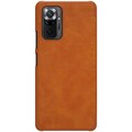 Кожаный чехол Nillkin Qin Leather Case Коричневого для Xiaomi Redmi Note 10 Pro(#2)