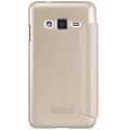 Полиуретановый чехол Nillkin Sparkle Leather Case Gold для Samsung Z1 Z130H(#2)
