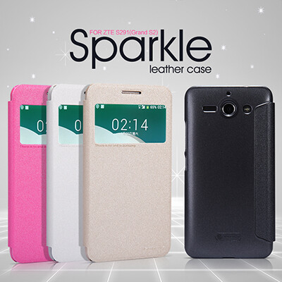 Полиуретановый чехол Nillkin Sparkle Leather Case Black для ZTE S291 Grand S2(4)