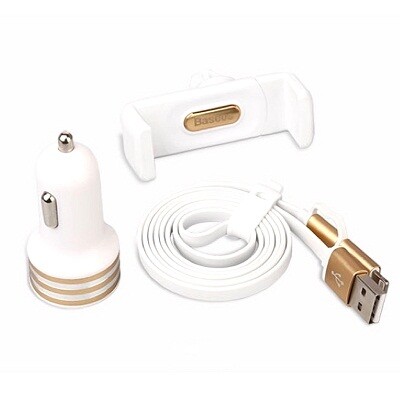 Автомобильный комлект 3 в 1(кабель, держатель, азу) Baseus SUGENT-TZ02 для Apple(1)