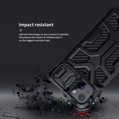 Противоударная-накладка Nillkin Adventurer Case Черная для Apple iPhone 13(6)