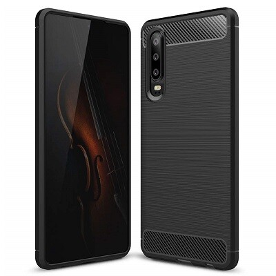 Защитный чехол UniCase Carbon черный для Huawei P30(1)
