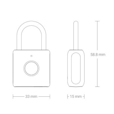 Умный замок Xiaomi Uodi Smart Fingerprint Lock Padlock Kitty красный(9)