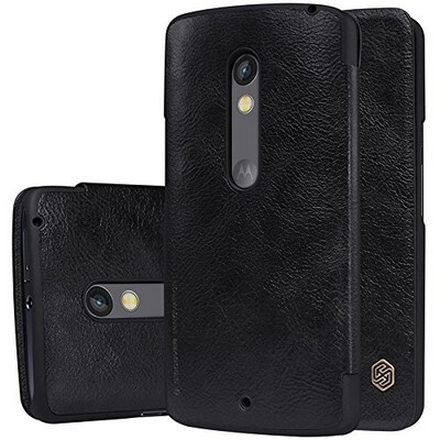 Кожаный чехол Nillkin Qin Leather Case Black для Motorola Moto X Play(3)