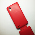 Кожаный чехол Armor Case Red для Philips Xenium W832(#3)