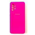 Силиконовый чехол Silicone Case ярко-розовый для Samsung Galaxy A52/ Galaxy A52s(#1)