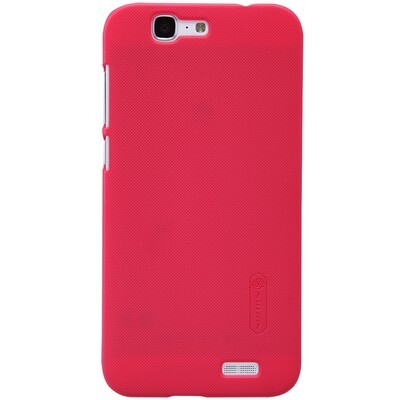 Пластиковый чехол с пленкой Nillkin Super Frosted Shield Red для Huawei Ascend G7(1)