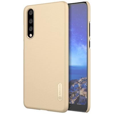 Пластиковый чехол с пленкой Nillkin Super Frosted Shield Золотой для Huawei P20 Pro(3)