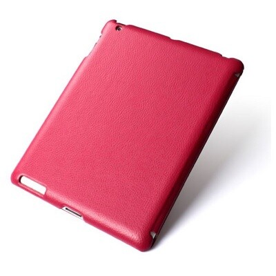 Кожаный чехол Jisoncase Smart Leather Case Rose Red для Apple iPad 4(3)