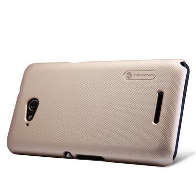 Пластиковый чехол с пленкой Nillkin Super Frosted Shield Gold для Sony Xperia E4G(3)