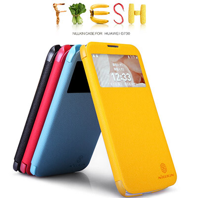 Полиуретановый чехол Nillkin Fresh Series Black для Huawei Ascend G730(3)