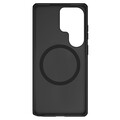 Пластиковый чехол с пластиной Magsafe Nillkin Super Frosted Shield Pro Magnetic Case черный  для Samsung Galaxy S26 Ultra(#6)