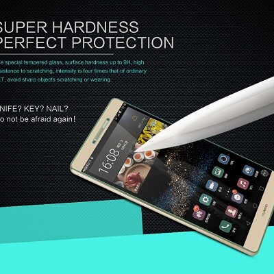 Противоударное защитное стекло с пленкой на заднюю часть Nillkin Amazing H для Huawei Ascend P8 Max(3)