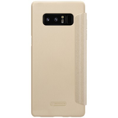 Полиуретановый чехол книга Nillkin Sparkle Leather Case Gold для Samsung Galaxy Note 8(2)