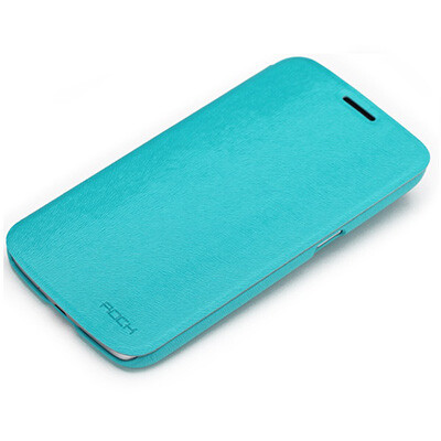 Полиуретановый чехол книга ROCK City Series Light Blue для Samsung i9200 Galaxy Mega 6.3(1)