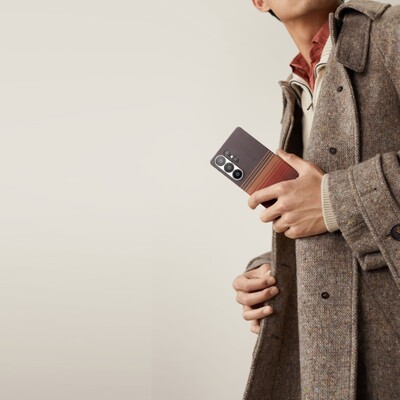 Чехол накладка PITAKA Moonrise Tactile Woven case 600D Magsafe (Sunset) для Samsung Galaxy S25 Ultra(8)