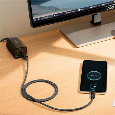 Кабель для быстрой зарядки Baseus Dynamic Series Fast Charging Data Cable USB to Type-C 100W 1м  (CALD000616) серый(4)