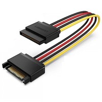 Ugreen SATA 15pin M/SATA 15pin F, кабель питания (0.2м)