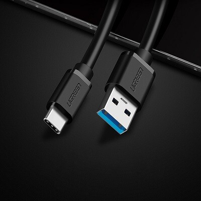 Кабель Ugreen US184-20882, USB-A 3.0 to Type C, 3A, 5 Gb/s, 1m черный(4)