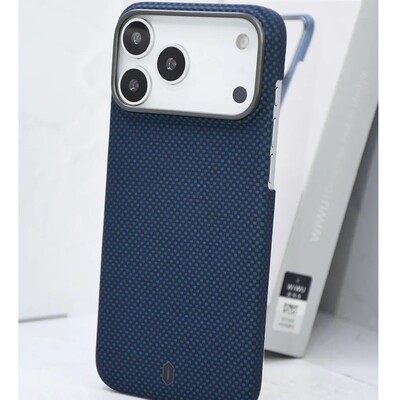 Кевларовый чехол WiWU DCC-208 ARAMID ARMOR Magnetic Case 600D Aramid Fiber Slim синий для Apple iPhone 17 Pro Max(3)