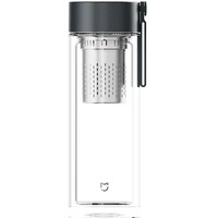 Двухслойная стеклянная бутылка для заваривания чая Mijia Double-layer Glass 400ml (MJBLB01PL) темно-серый